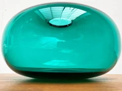 Pamono Large Swedish Stockholm Series Vase in Handmade Glass from Ikea, 1990s><noscript><img width=