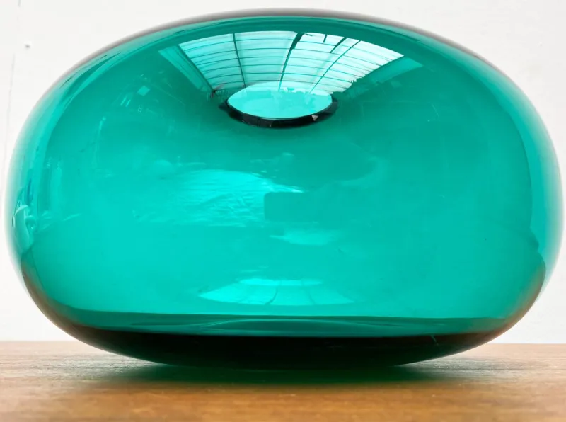 Pamono Large Swedish Stockholm Series Vase in Handmade Glass from Ikea, 1990s> Vases