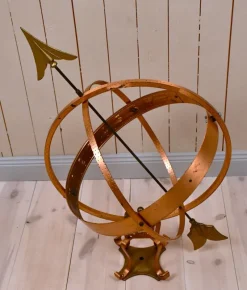 Sale Pamono Large Swedish Wrought Iron, Brass and Copper Garden Sundial, 1960s