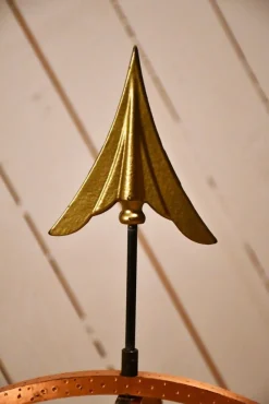 Sale Pamono Large Swedish Wrought Iron, Brass and Copper Garden Sundial, 1960s