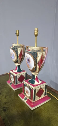 Pamono Large Table Lamps, Vienna, Austria, 1880, Set of 2><noscript><img width=