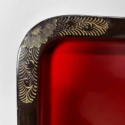 Pamono Large Taishō Era Urushi Lacquer Tray, Japan, 1920s><noscript><img width=