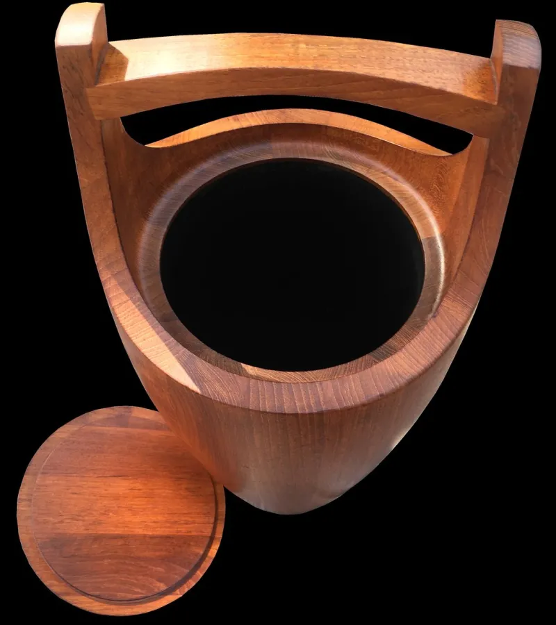 Best Pamono Large Teak Ice Bucket by Jens Quuistgaard for Dansk Design, 1960s