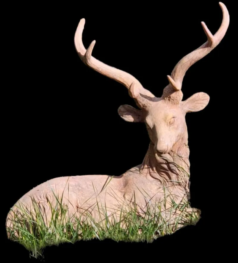 Pamono Large Terracotta Deer, 1950s> Garden Accessories