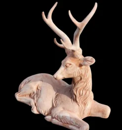 Pamono Large Terracotta Deer, 1950s><noscript><img width=