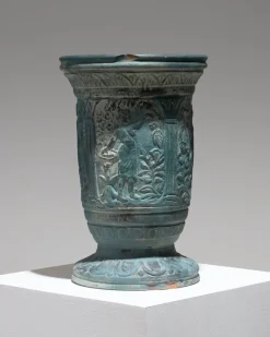 Pamono Large Terracotta Vase with Mythological Decoration, 1950s> Vases