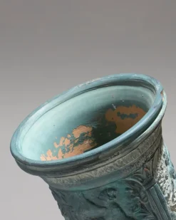 Pamono Large Terracotta Vase with Mythological Decoration, 1950s> Vases