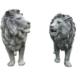 Online Pamono Large 20th Century Bronze Lions, Set of 2