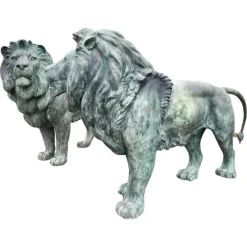 Online Pamono Large 20th Century Bronze Lions, Set of 2
