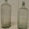 Pamono Large 19th Century Clear Glass Pharmacy Poison Bottles, Unkns, Set of 2> Bottles, Carafes & Jugs