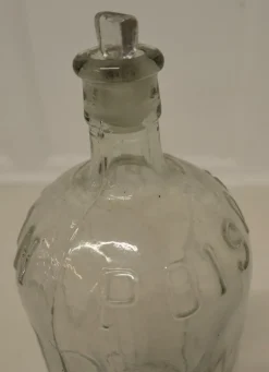 Pamono Large 19th Century Clear Glass Pharmacy Poison Bottles, Unkns, Set of 2><noscript><img width=