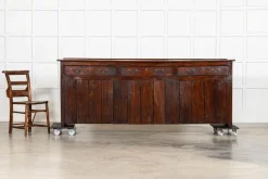 Outlet Pamono Large 19th Century English Elm Dresser Base, 1850s