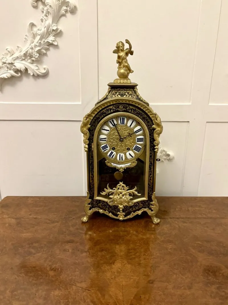 Discount Pamono Large 18th Century French Boulle and Ormolu Mounted Bracket Clock by Martinot of Paris, 1730s
