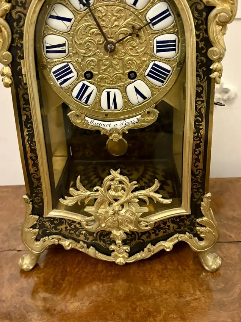 Discount Pamono Large 18th Century French Boulle and Ormolu Mounted Bracket Clock by Martinot of Paris, 1730s