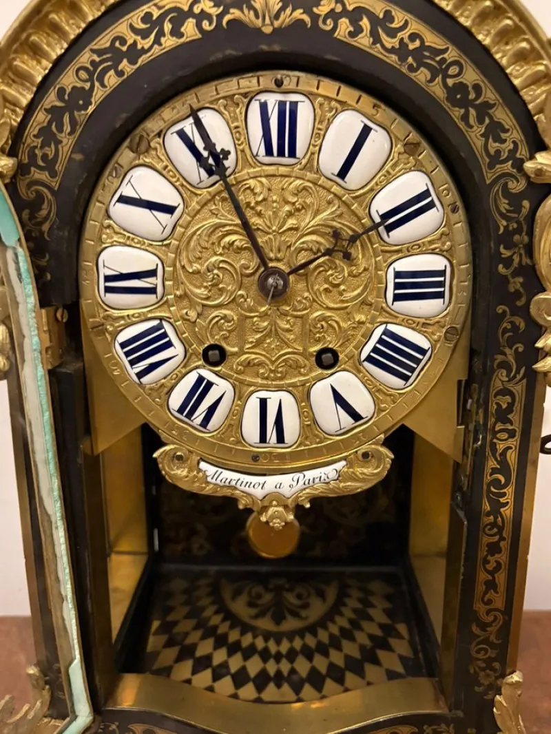 Discount Pamono Large 18th Century French Boulle and Ormolu Mounted Bracket Clock by Martinot of Paris, 1730s