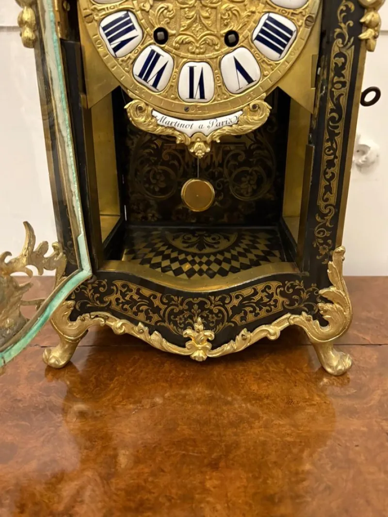 Discount Pamono Large 18th Century French Boulle and Ormolu Mounted Bracket Clock by Martinot of Paris, 1730s