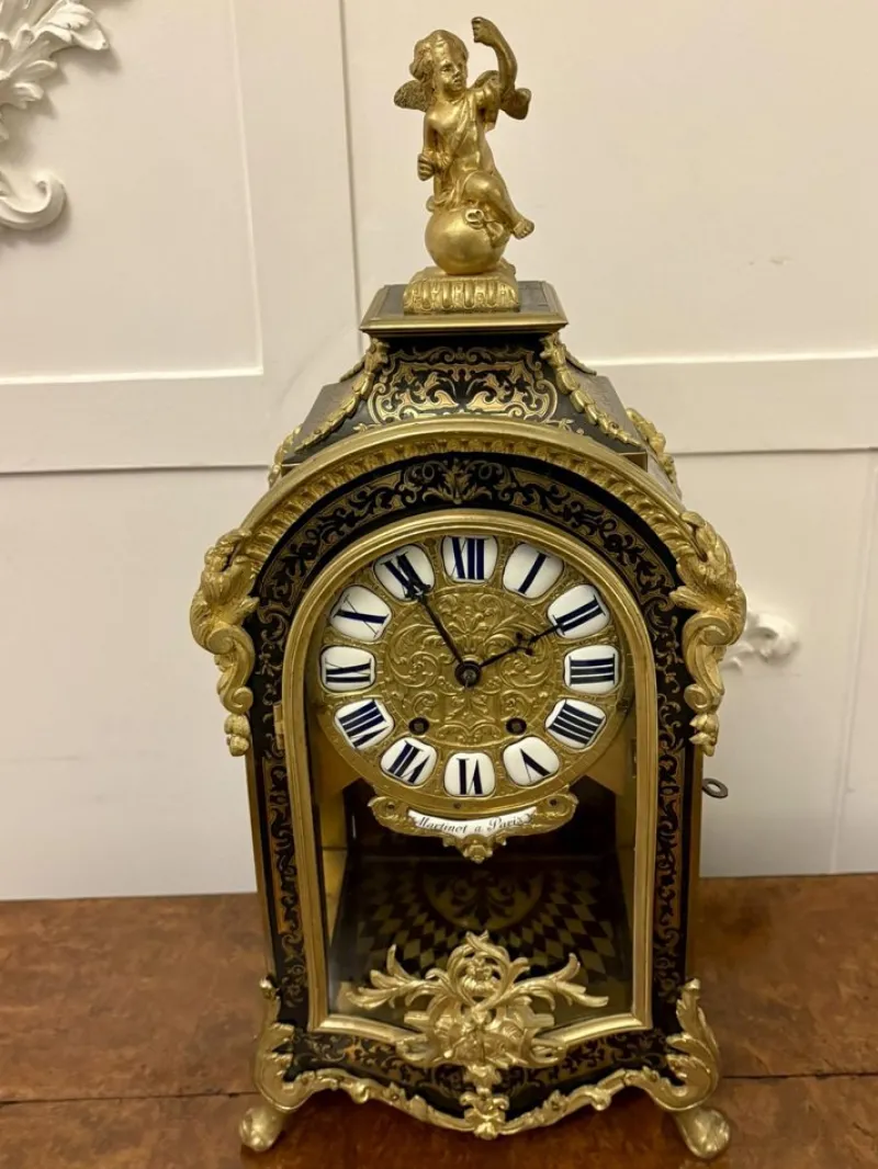 Discount Pamono Large 18th Century French Boulle and Ormolu Mounted Bracket Clock by Martinot of Paris, 1730s