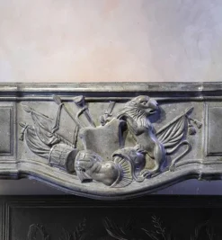 Pamono Large 18th Century French Limestone Fireplace><noscript><img width=