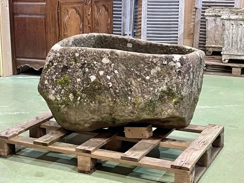 Pamono Large 19th Century Granite Trough> Garden Accessories