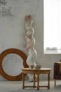 Pamono Large 18th Century Italian Sculptural Wooden Barley Twisted Pedestal><noscript><img width=