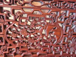 Sale Pamono Large 20th Century Screen in Carved Wood and Mirror, Asia