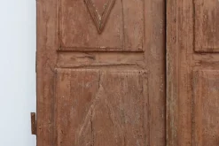 New Pamono Large 17th Century Terracotta Lacquered Oak Monastery Doors, Portugal, Set of 2