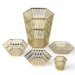 Pamono Large Tip Top Gold Basket by Richard Hutten><noscript><img width=