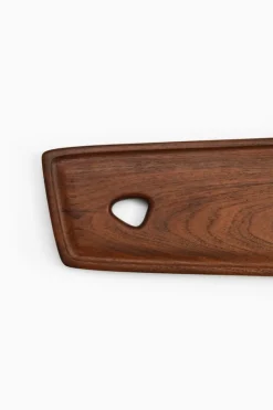 Pamono Large Tray in Teak attributed to Johannes Aasbjerg, 1950s><noscript><img width=