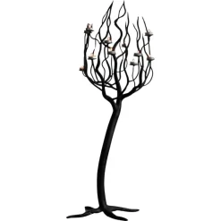 Sale Pamono Large Tree Shaped Candleholder in Hand Forged Steel, 1960s
