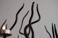 Sale Pamono Large Tree Shaped Candleholder in Hand Forged Steel, 1960s