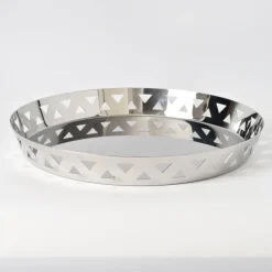 Pamono Large Triangle Pattern Stainless Steel Tray by King-Kong for Alessi> Trays