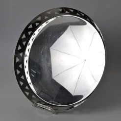 Pamono Large Triangle Pattern Stainless Steel Tray by King-Kong for Alessi><noscript><img width=