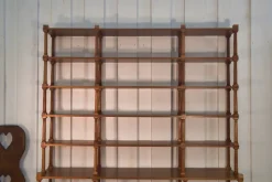 Pamono Large Turned Wood Bookcase, 1970s><noscript><img width=