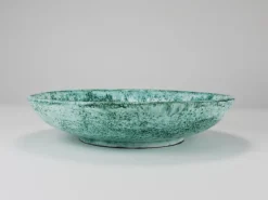 Pamono Large Turquoise Ceramic Fruit Bowl by Eva Ruffoni, Italy, 1980s> Bowls