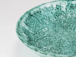 Pamono Large Turquoise Ceramic Fruit Bowl by Eva Ruffoni, Italy, 1980s><noscript><img width=