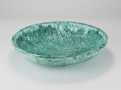 Pamono Large Turquoise Ceramic Fruit Bowl by Eva Ruffoni, Italy, 1980s><noscript><img width=