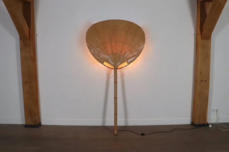 Pamono Large Uchiwa Floor Lamp by Ingo Maurer for M Design, Germany, 1977> Floor Lamps