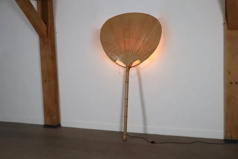 Pamono Large Uchiwa Floor Lamp by Ingo Maurer for M Design, Germany, 1977> Floor Lamps