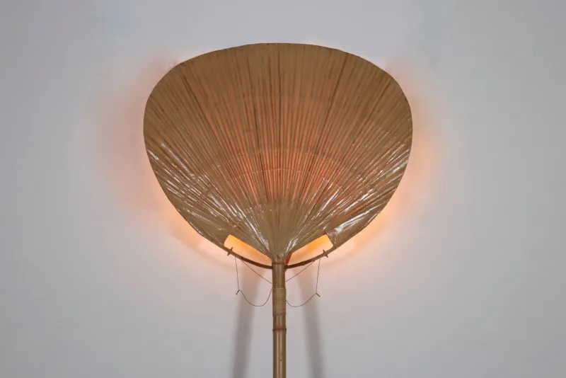 Pamono Large Uchiwa Floor Lamp by Ingo Maurer for M Design, Germany, 1977> Floor Lamps