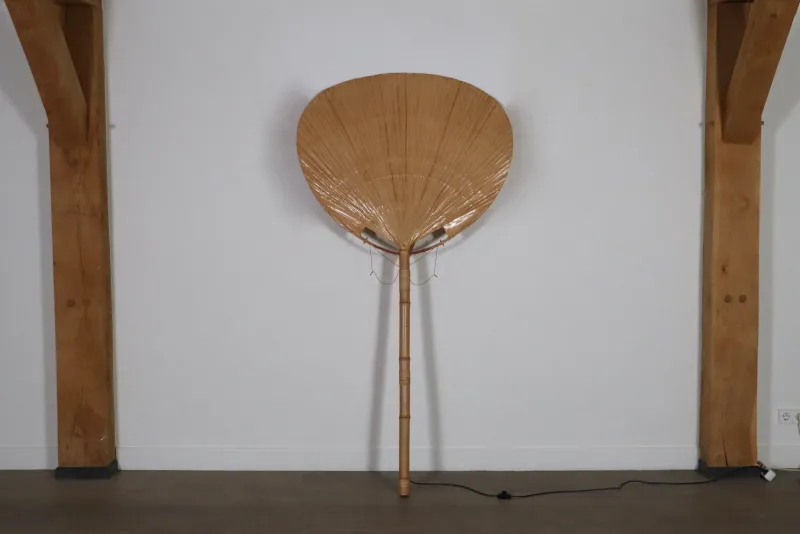 Pamono Large Uchiwa Floor Lamp by Ingo Maurer for M Design, Germany, 1977> Floor Lamps