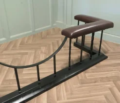 Pamono Large Upholstered Iron Club Fender, 1920s><noscript><img width=