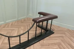 Pamono Large Upholstered Iron Club Fender, 1920s><noscript><img width=