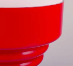 Hot Pamono Large Vase in Red Art Glass by Christer Holmgren for Holmegaard, 1960s