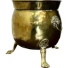 Pamono Large Victorian Brass Jardinière with Lions Mask & Hairy Paw Feet, 1880s> Planters And Jardiniere