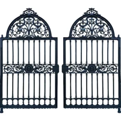 New Pamono Large Victorian Cast Iron Driveway Gates from Yates Haywood & Co, England, 1850, Set of 2