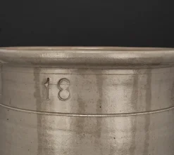 Pamono Large Vintage Brown Gray Enameled Earthenware Pot, 1930s><noscript><img width=