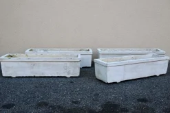Pamono Large Vintage Concrete Planters, 1960s, Set of 4> Planters And Jardiniere