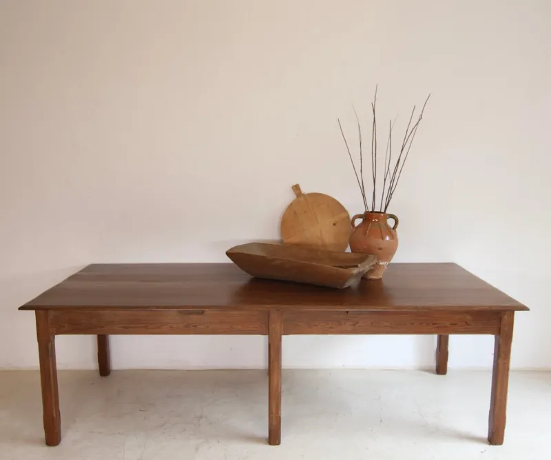 Pamono Large Vintage Dining Table, 1920s