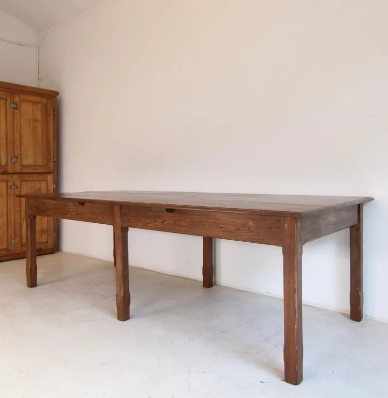 Pamono Large Vintage Dining Table, 1920s