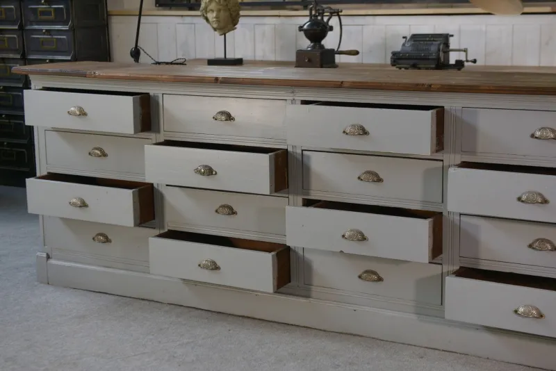 Pamono Large Vintage Drawer Craft Cabinet in Fir, 1950s> Dressers, Commodes & Chests